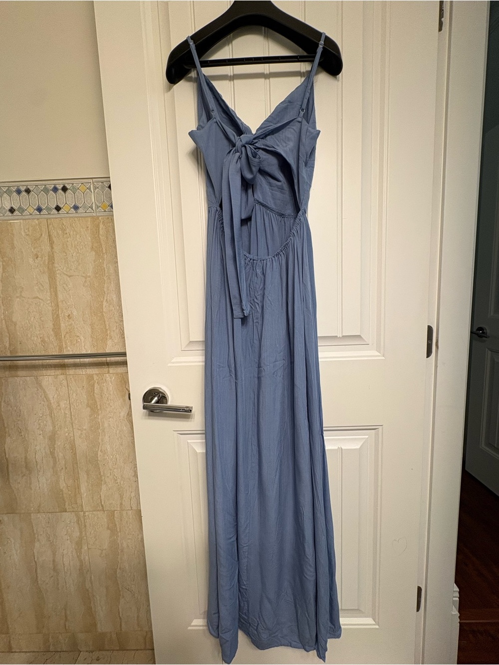 NWT CupShe Blue Front Twist & Keyhole Maxi Dress - size S, M - Picture 7 of 10